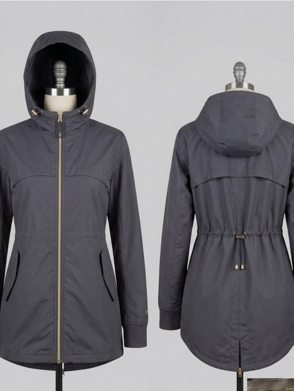 Mondetta women's gray winbreaker outdoor rain jacket size S